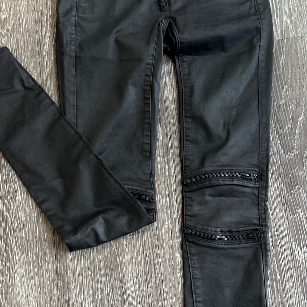G-Star RAW Lynn Custom Zip Mid Skinny Jeans Black Size 24 - Picture 16 of 17